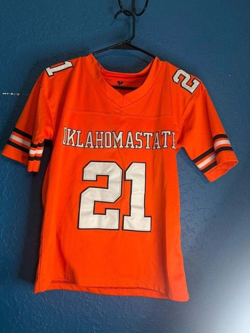Vintage Nike Barry Sanders Oklahoma State Cowboys Jersey 21 Orange Stitched S
